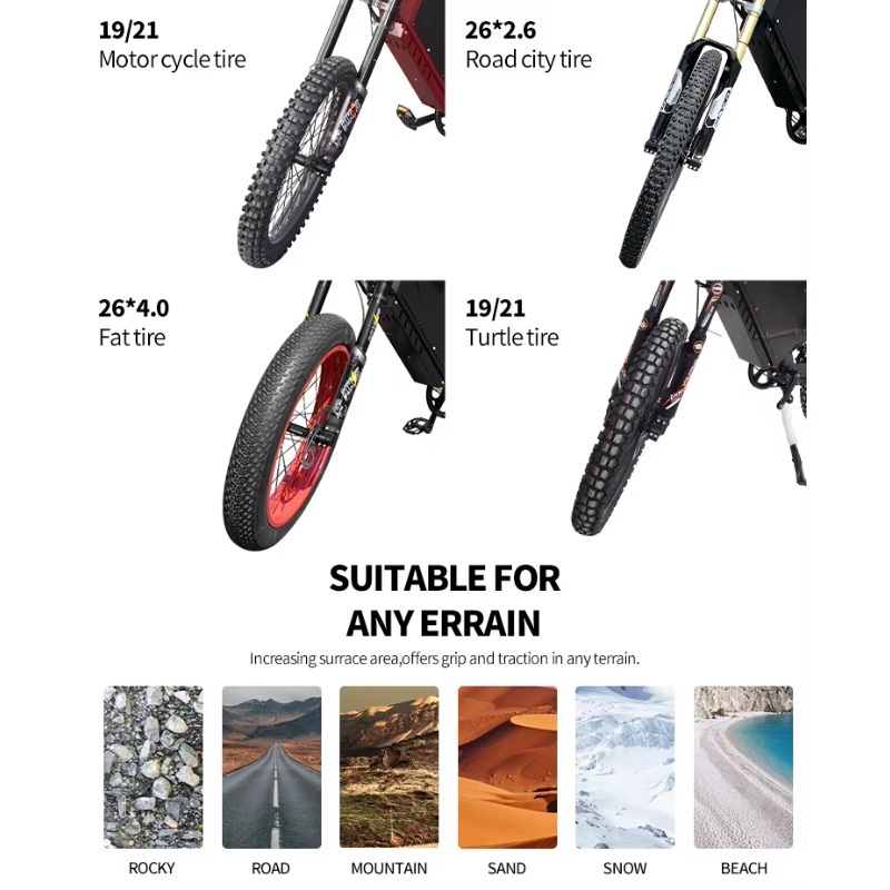 改造最強マウンテン72V 12000Wエンデューロ電動自転車 - 72V 12000W Electric Dirt Bike のレビューと価格